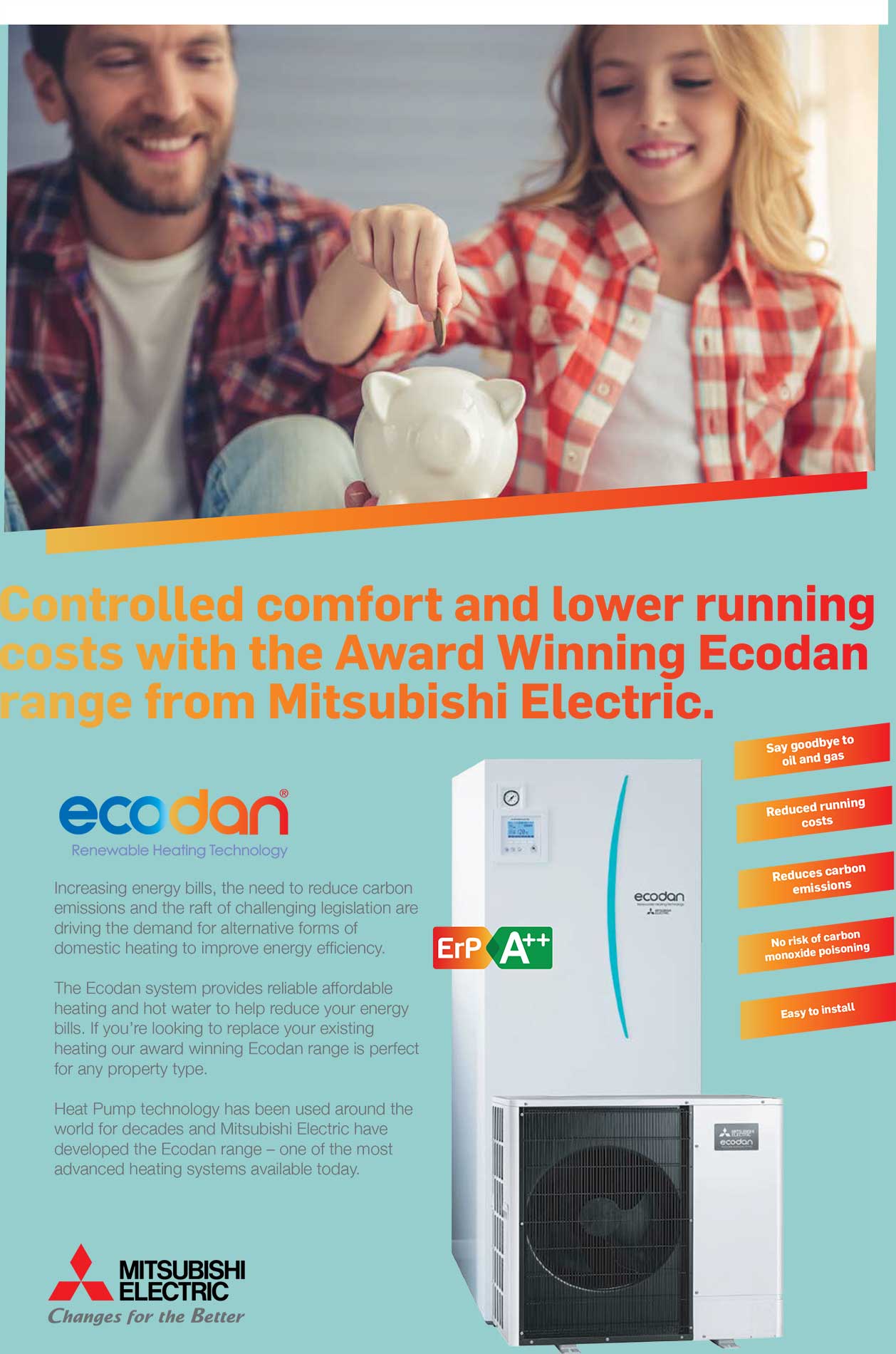 Preuzmite kompletan katalog Mitsubishi Electric ECODAN sistema sa pregledom modela, tehničkih karakteristika i dostupnih rešenja.